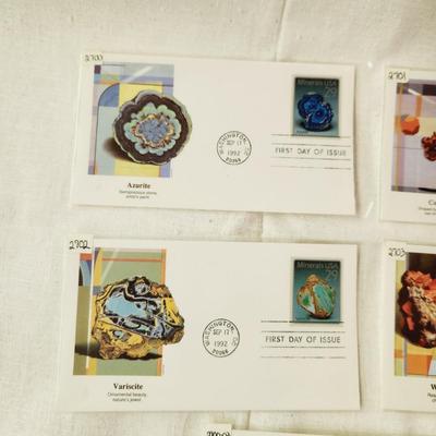 5 - FIRST DAY STAMPS - 1992 MINERALS