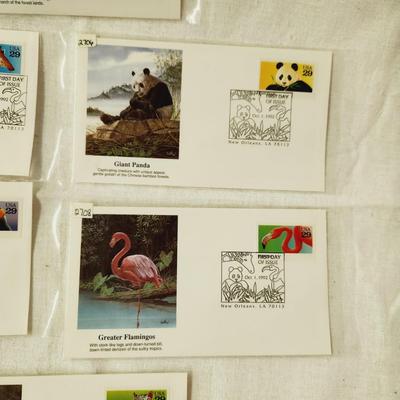 6 - FIRST DAY STAMPS - 1992 WILD ANIMALS