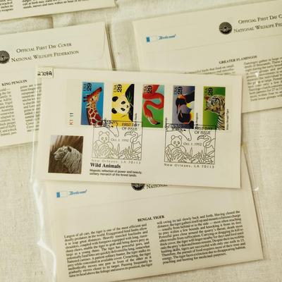 6 - FIRST DAY STAMPS - 1992 WILD ANIMALS