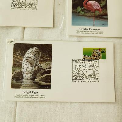 6 - FIRST DAY STAMPS - 1992 WILD ANIMALS