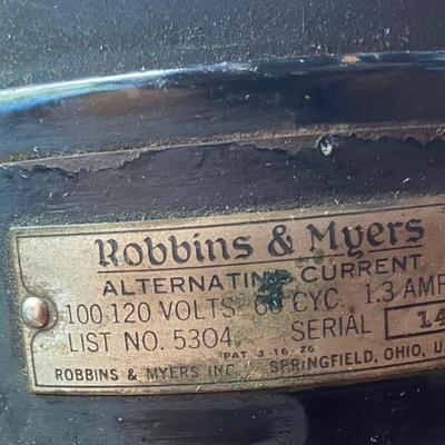 Antique Robbins And Myers Fan