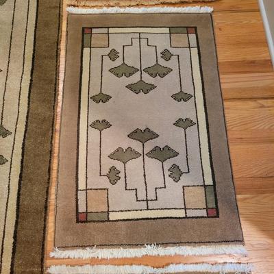 Hand Knotted Wool Rugs with Ginkgo Leaf Motif (LR-DW)