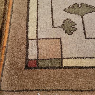 Hand Knotted Wool Rugs with Ginkgo Leaf Motif (LR-DW)