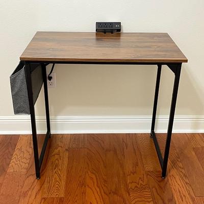 Computer Desk ~ Iron Base With Wooden Top