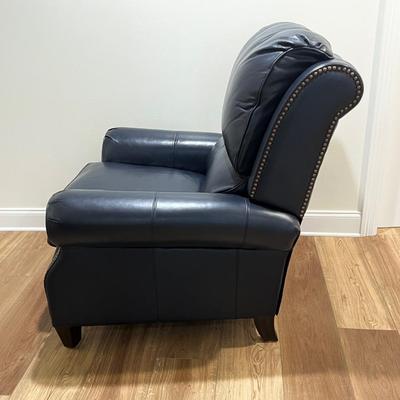 BARCA LOUNGER ~ Jacob ~ Navy ~ Leather Nailhead Recliner Chair ~ Like New