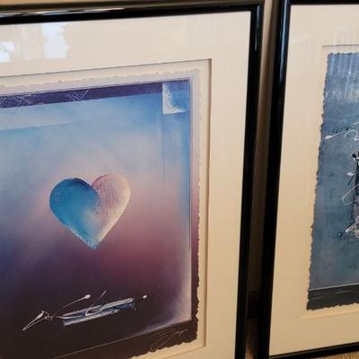 D-8 Two framed Wall Art pieces Serigraph by Lovesone signed