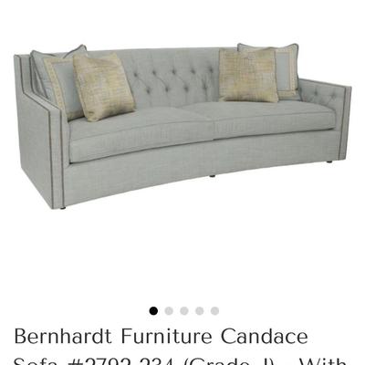 BERNHARDT ~ Candace ~ Upholstered Curved Sofa ~ Like New