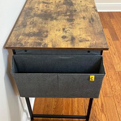 Computer Desk ~ Iron Base With Rustic Wooden Top