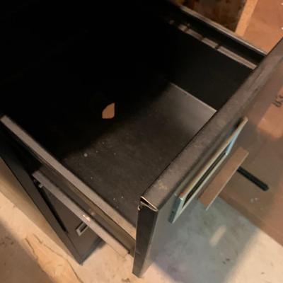 Vintage 4 Drawer Black Metal File Cabinet