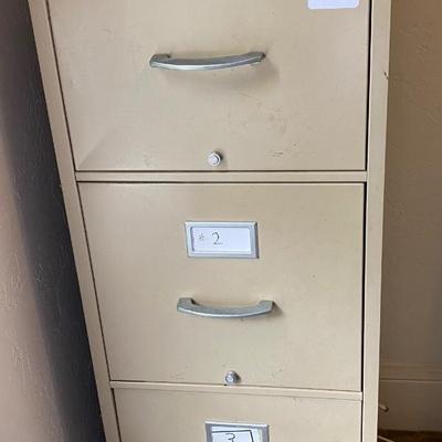Metal file cabinet