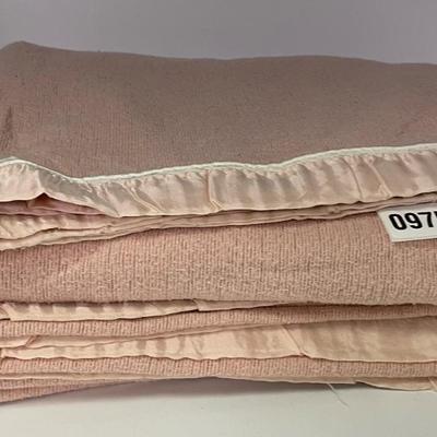2 light weight pink blankets