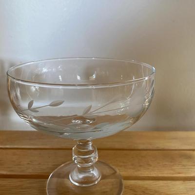 Vintage etched glasses