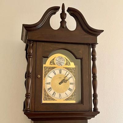 EMPEROR CLOCK CO ~ Grandfather Clock ~ Chimes Every 15 Minutes