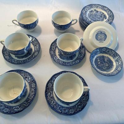 21 Piece China Set â€œBlue Willowâ€