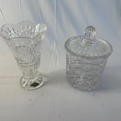 Crystal Vase and Cookie Jar