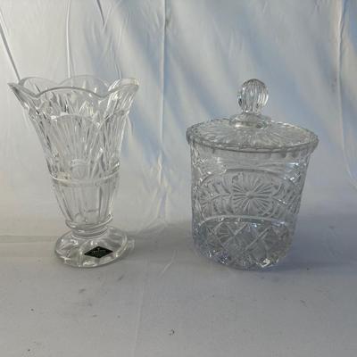 Crystal Vase and Cookie Jar