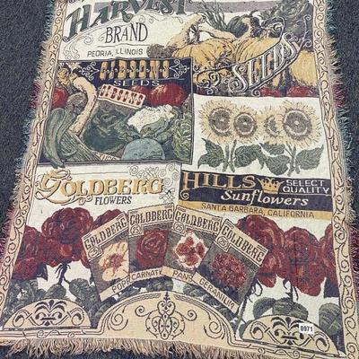 Harvest seed throw blanket