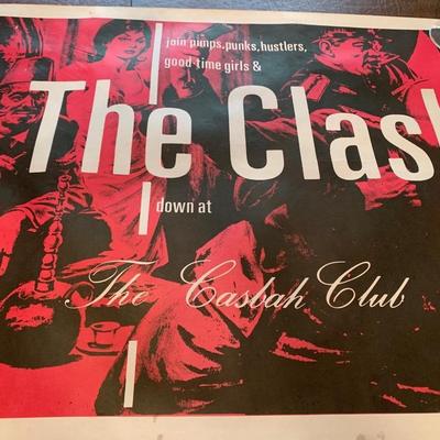Authentic THE CLASH Concert Casbah Club Venue Poster