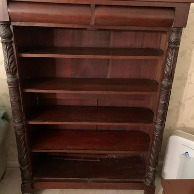 Antique Carved Bookcase