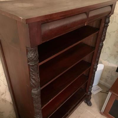 Antique Carved Bookcase