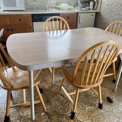 Vintage dining table with chairs