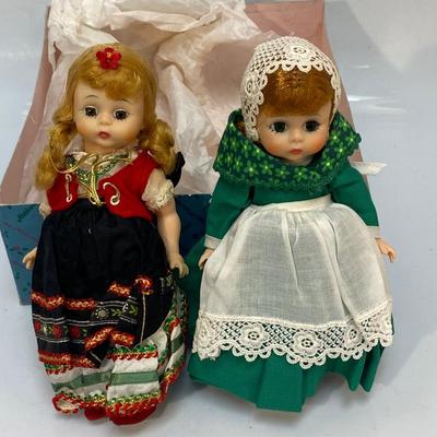 Pair of Vintage Madame Alexander International Dolls Irish & Polish
