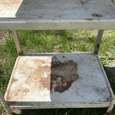 Mid Century Modern 3 Tier Kitchen Utility Cart