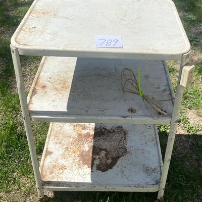 Mid Century Modern 3 Tier Kitchen Utility Cart