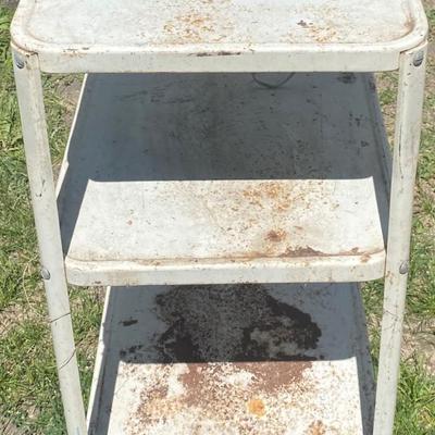 Mid Century Modern 3 Tier Kitchen Utility Cart