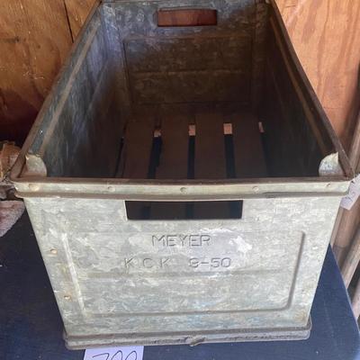 Antique Meyer Metal Crate