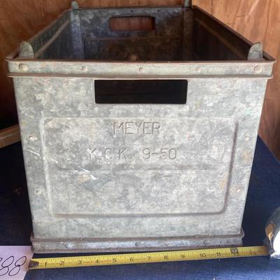 Antique Meyer Metal Crate