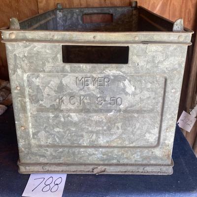 Antique Meyer Metal Crate