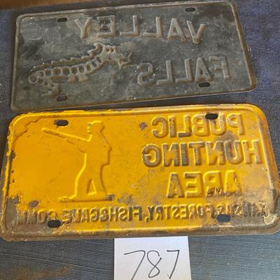 Vintage License Tags