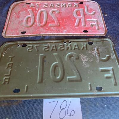 Vintage License Tags