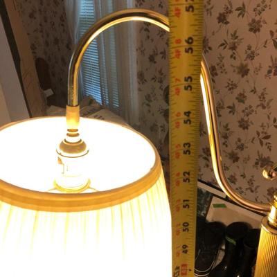 Gold Tone Floor Lamp with Shade -Lot 294
