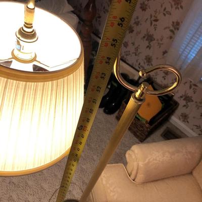 Gold Tone Floor Lamp with Shade -Lot 294