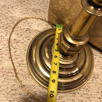 Gold Tone Floor Lamp with Shade -Lot 294