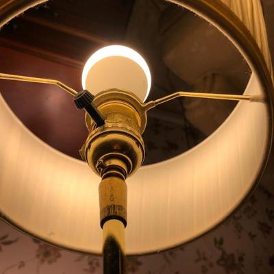 Gold Tone Floor Lamp with Shade -Lot 294