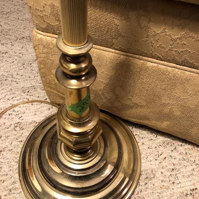 Gold Tone Floor Lamp with Shade -Lot 294