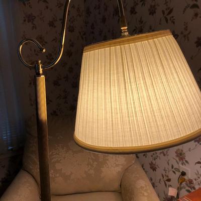 Gold Tone Floor Lamp with Shade -Lot 294