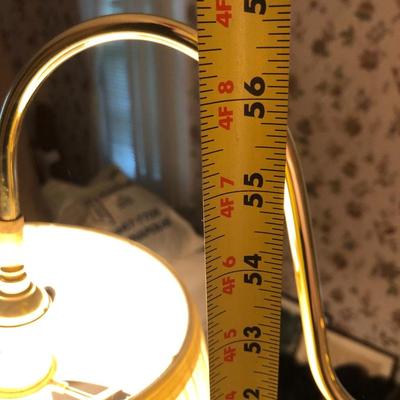 Gold Tone Floor Lamp with Shade -Lot 294