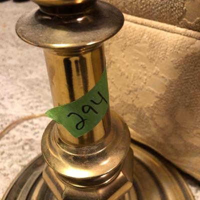 Gold Tone Floor Lamp with Shade -Lot 294