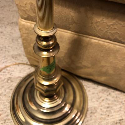 Gold Tone Floor Lamp with Shade -Lot 294