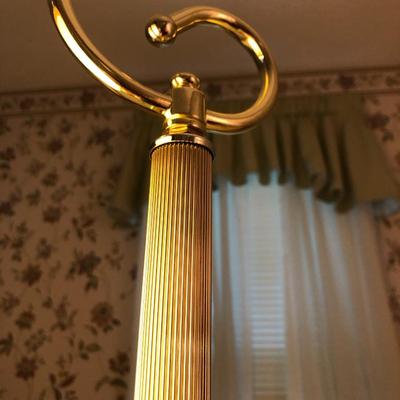 Gold Tone Floor Lamp with Shade -Lot 294