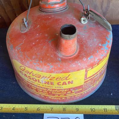 Vintage Galvanized Gas Can