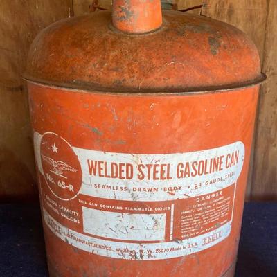 Vintage Welded Steel Gas Can