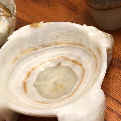 3 Piece Stone Vase, Bowl & Ashtray -Lot 295