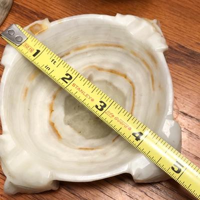 3 Piece Stone Vase, Bowl & Ashtray -Lot 295