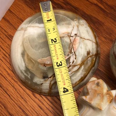 3 Piece Stone Vase, Bowl & Ashtray -Lot 295