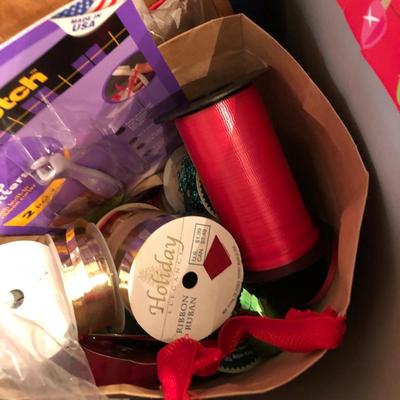 *MEGA* Christmas Lot: Ribbons,Tags,Wrap,Lights,Ornaments,Tree Skirt & More - Lot 297